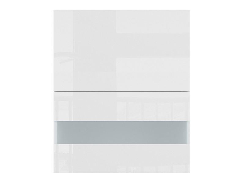 szafka kuchenna górna Sole L6 60 cm z witryną uchylna biały ecru, 1183871