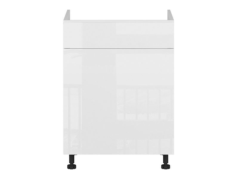 szafka kuchenna pod zlewozmywak Tapo Specjal 60 cm z szufladą cichy domyk biały ecru, 1184342