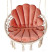 Inny kolor wybarwienia: Wiszące krzesło z poduszkami na taras brudny róż - Karlos