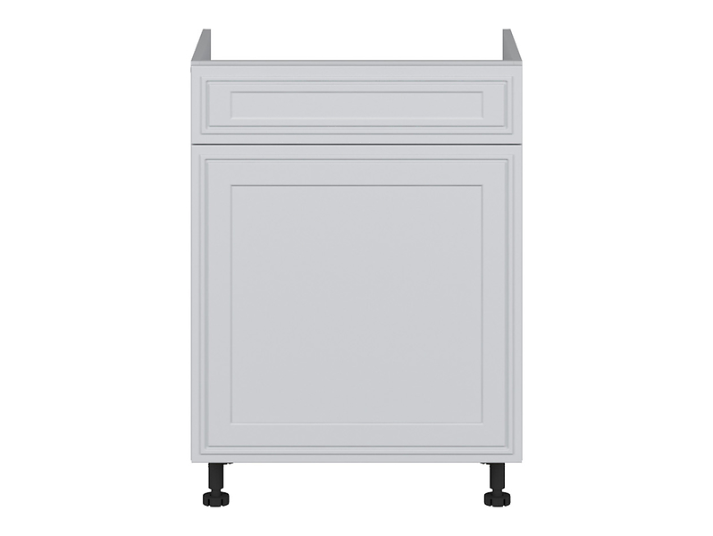 szafka kuchenna pod zlewozmywak Verdi 60 cm z szufladą jasny szary mat, 1187827