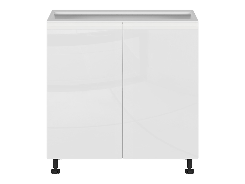 szafka kuchenna dolna Sole 80 cm dwudrzwiowa biały połysk, 1188347