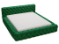 Inny kolor wybarwienia: Łóżko pikowane ARMANI BIS 120x200 zielone z pojemnikiem