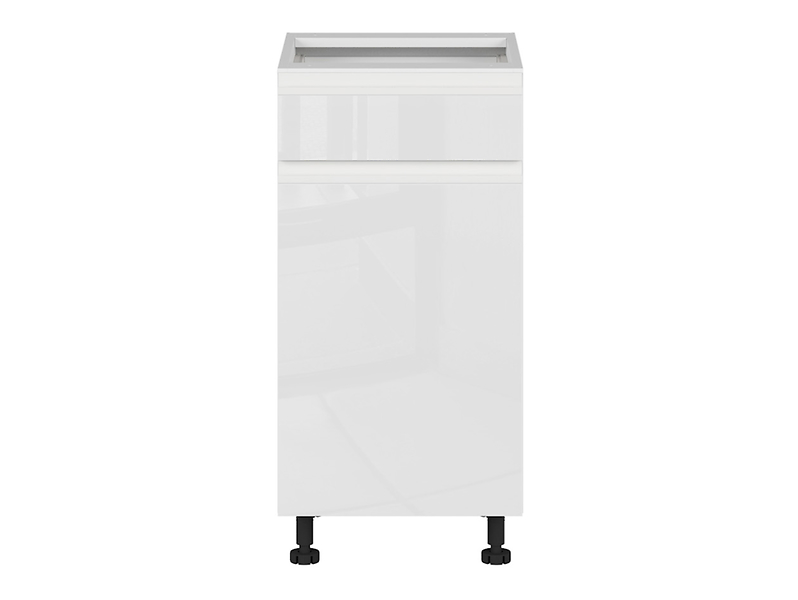 szafka kuchenna dolna Sole 40 cm lewa z szufladami biały połysk, 1188575