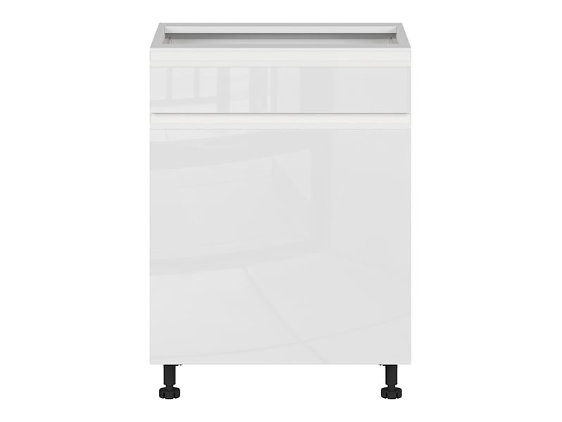 szafka kuchenna dolna Sole 60 cm prawa z szufladą biały połysk, 1188605