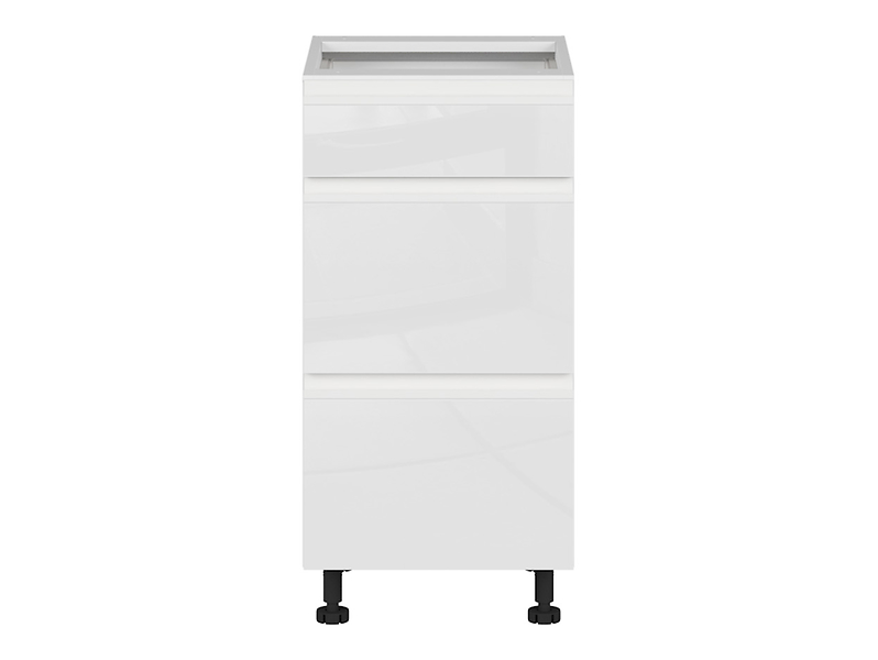 szafka kuchenna dolna Sole 40 cm z szufladami biały połysk, 1188611