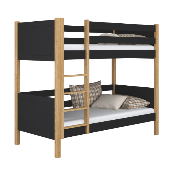 Drewniane łóżko piętrowe N02 80x180, 1189370