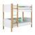 Inny kolor wybarwienia: Drewniane łóżko piętrowe N02 90x190