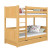 Inny kolor wybarwienia: Drewniane łóżko piętrowe z szufladą N02 90x200