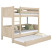 Inny kolor wybarwienia: Dębowe łóżko piętrowe z szufladą na materac N02 90x190