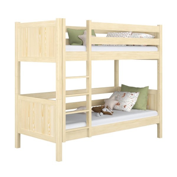 Drewniane łóżko piętrowe N02 80x180, 1191789