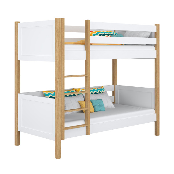 Drewniane łóżko piętrowe N02 80x180, 1191863