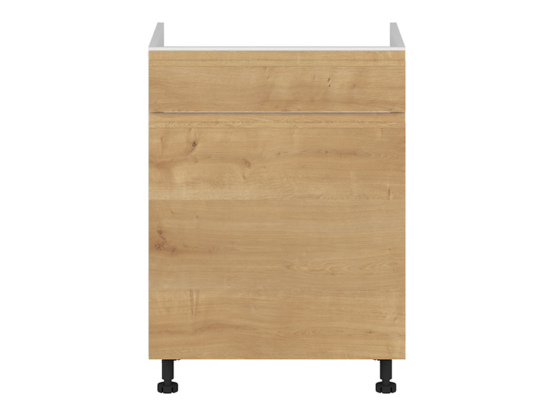 szafka kuchenna pod zlewozmywak Sole 60 cm z szufladą cichy domyk dąb arlington, 1194017