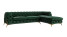 Inny kolor wybarwienia: Ropez Chelsea Bis narożnik 305x200 prawy welur zielony