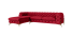 Inny kolor wybarwienia: Ropez Chelsea Bis narożnik 305x200 lewy welur czerwony