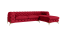 Inny kolor wybarwienia: Ropez Chelsea Bis narożnik 305x200 prawy welur czerwony