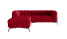 Inny kolor wybarwienia: Ropez Chelsea Bis narożnik 262x200 lewy welur czerwony