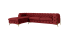 Inny kolor wybarwienia: Ropez Chelsea Bis narożnik 305x200 lewy welur bordowy