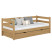 Inny kolor wybarwienia: Dębowe łóżko sofa z szufladą N01 80x200