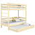 Inny kolor wybarwienia: Drewniane łóżko piętrowe z szufladą na materac N03 100x180