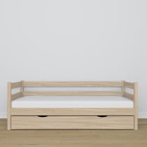 Dębowe łóżko sofa z szufladą N01 80x190