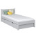Inny kolor wybarwienia: Drewniane łóżko pojedyncze z szufladą N02 100x180