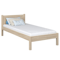 Dębowe łóżko pojedyncze N02 80x180