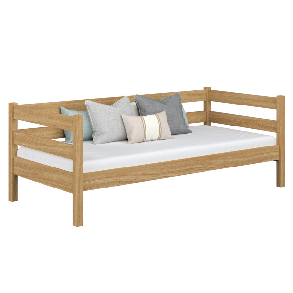 Dębowe łóżko sofa N01 80x180, 1202551