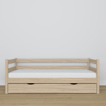 Dębowe łóżko sofa z szufladą N01 80x180