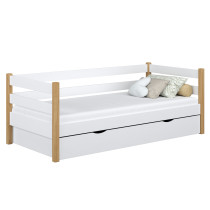 Drewniane łóżko sofa z szufladą N01 120x180