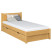Inny kolor wybarwienia: Drewniane łóżko pojedyncze z szufladą N02 100x180