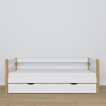 Drewniane łóżko sofa z szufladą N01 80x180
