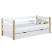 Inny kolor wybarwienia: Drewniane łóżko sofa z szufladą N01 100x180