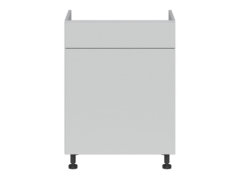 szafka kuchenna pod zlewozmywak Top Line  60 cm z szufladą jasny szary mat, 1207449