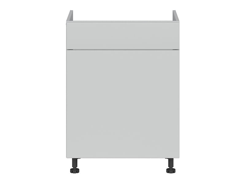 szafka kuchenna pod zlewozmywak Top Line  60 cm z szufladą cichy domyk jasny szary mat, 1207452