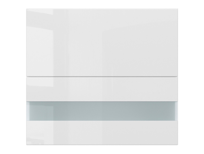 szafka kuchenna górna Top Line 80 cm z witryną uchylna biały połysk, 1207507