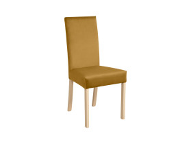 krzesło tapicerowane Campel welurowe żółte