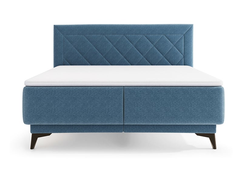 łóżko kontynentalne Zalea 160x200 z pojemnikiem niebieskie, 1233308
