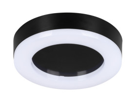 plafon Tura LED 19cm z tworzywa sztucznego czarno-biała