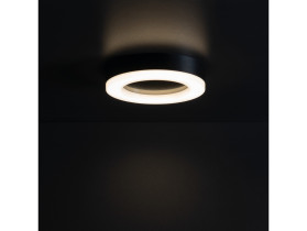 plafon Tura LED 19cm z tworzywa sztucznego czarno-biała