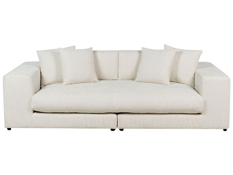Sofa trzyosobowa poduszki biała, 1244745