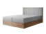 Inny kolor wybarwienia: Łóżko kontynentalne Wood 4 200x200 jasnoszare