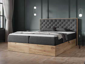 Łóżko kontynentalne Wood 3 120x200 czarne