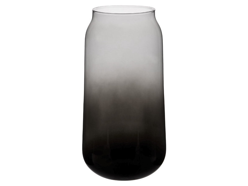 cieniowany czarno-szary wazon szklany, 12630