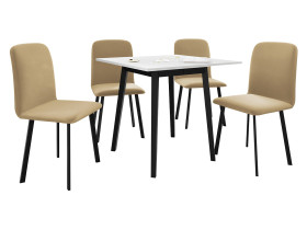 Stół rozkładany Ariel S 85/85 z 4 krzesłami Luke
