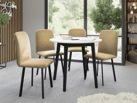 Stół rozkładany Dione S 90 z 4 krzesłami Luke