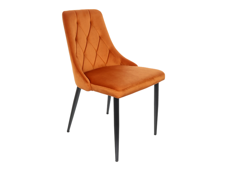krzesło tapicerowane do jadalni Alvar pomarańczowe, 1282329