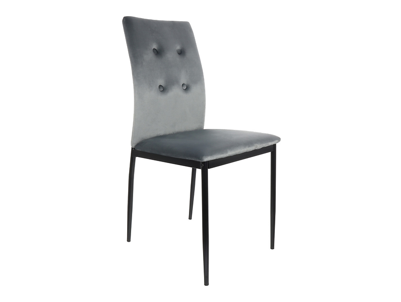 krzesło do jadalni Weyer tapicerowane szare, 1282341