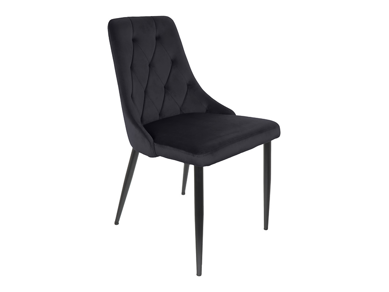 krzesło tapicerowane do jadalni Alvar czarne, 1282359
