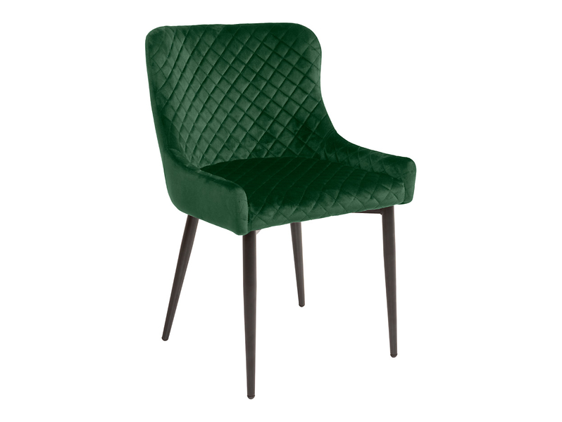 krzesło tapicerowane Fabio welurowe zielone, 1283167