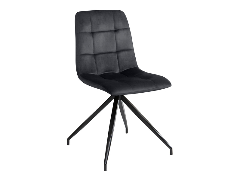 krzesło tapicerowane Macho welurowe czarne, 1283202